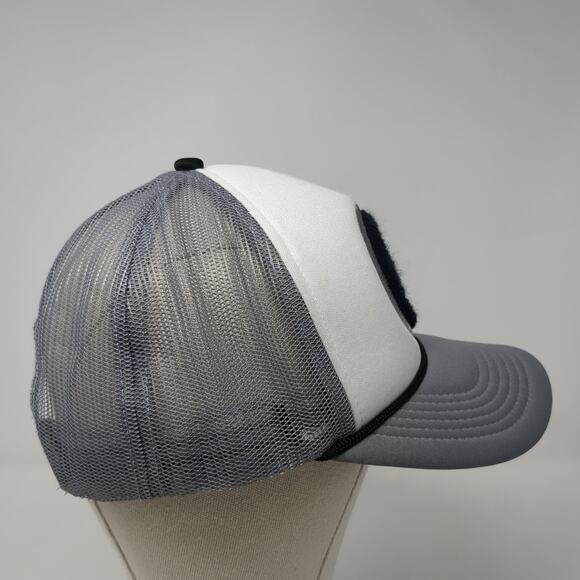 Happy Caps Snapback Rope Trucker Hat Gray One Size Mesh Back Smiley - Picture 5 of 9